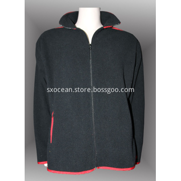100 percent polyester polar fleece jacket for lady